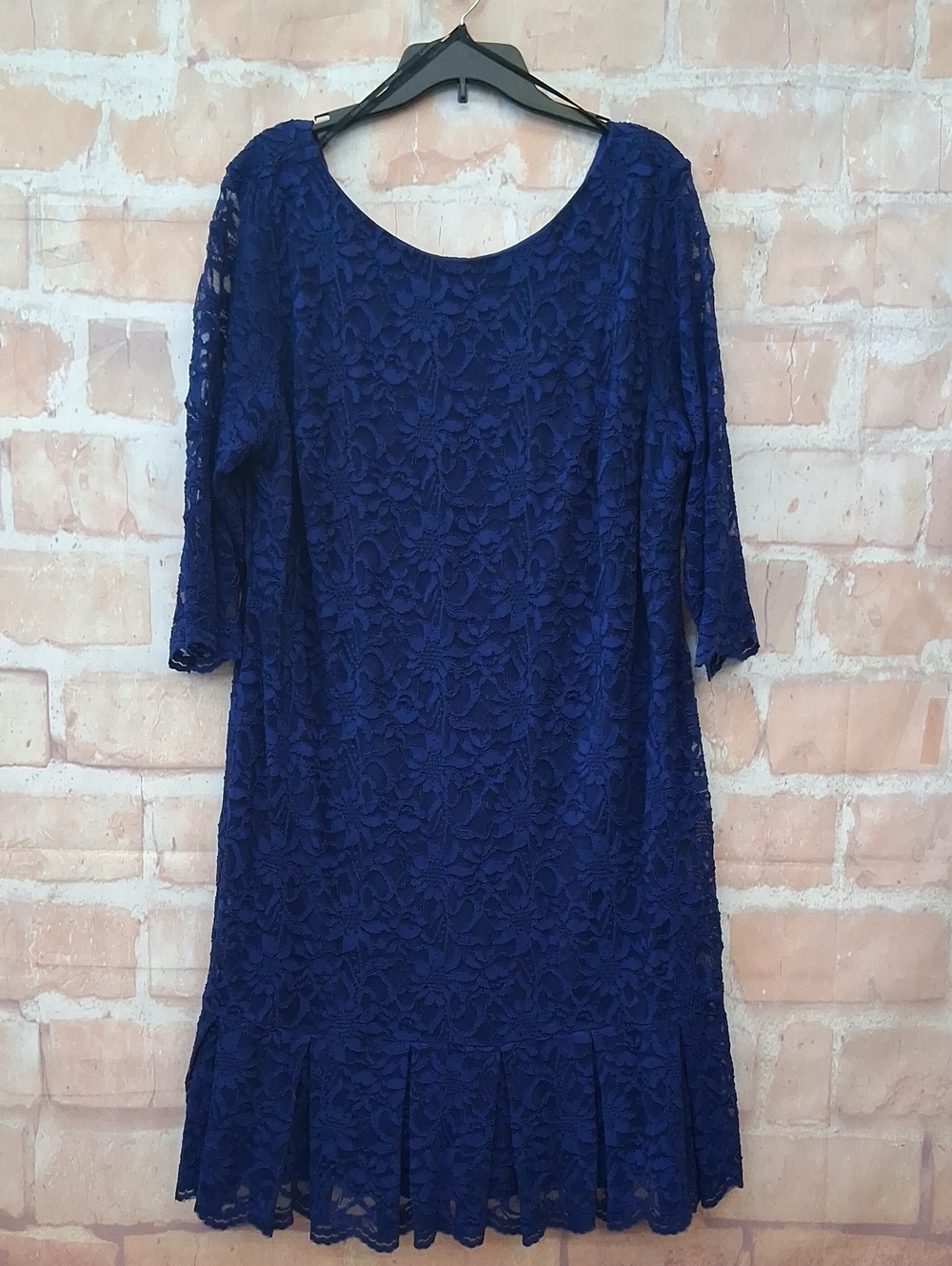 Calvin Klein Royal Blue Lace Midi Dress